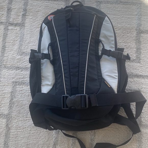 Timberland black & gray 2 top Zipper main compartments everyday hiking backpack - Picture 2 of 9